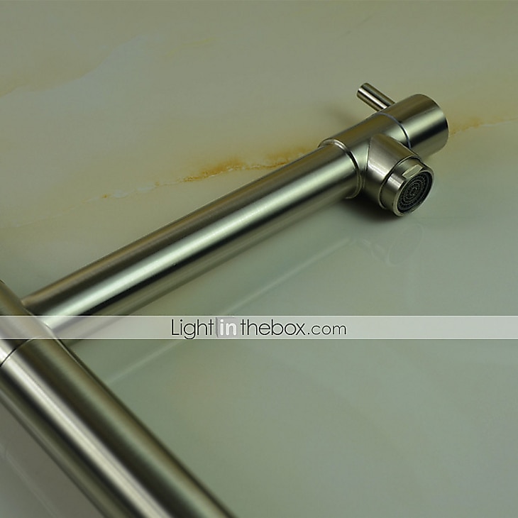 Rubinetto da cucina, doccetta estraibile montata sul ponte in ottone cromato Rubinetti da cucina contemporanei con interruttore caldo e freddo del 2025 a $145.99 –P1