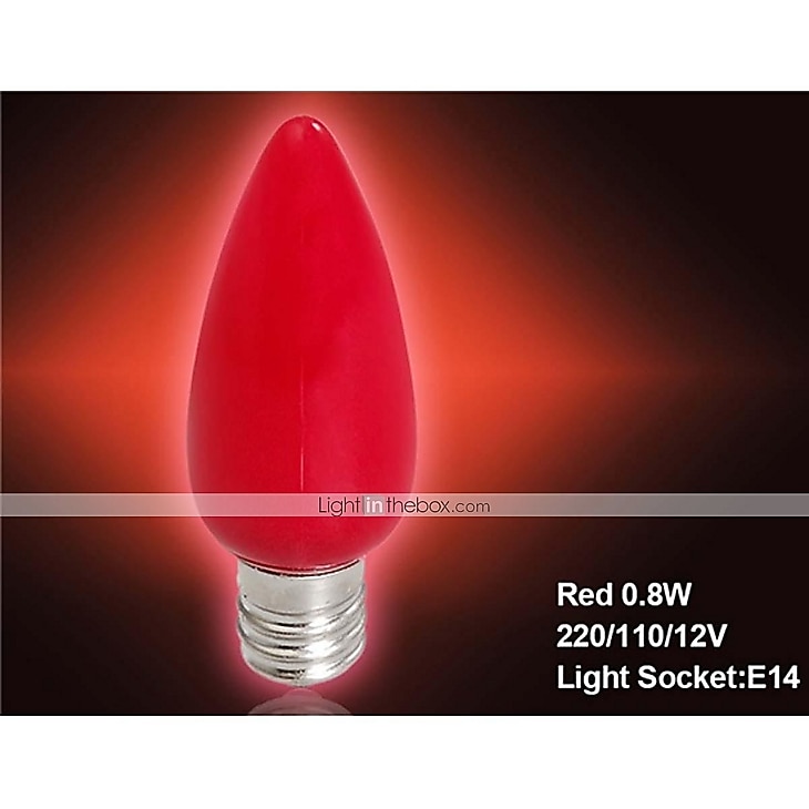 zdm 1pc e14 3mm dip привело красные свечи огни переменного тока 220-240v декоративные малой мощности ночь лампы 2026 - $9.49 –P1