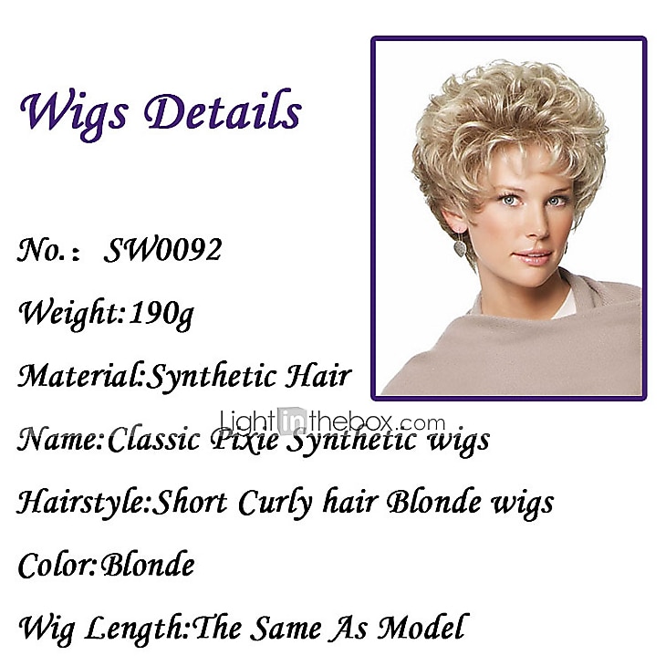 Blonde Wigs for Women Synthetic Wig Curly Curly Asymmetrical Wig Short Blonde Synthetic Hair Ombre Hair Blonde 2026 - $20.99 –P3