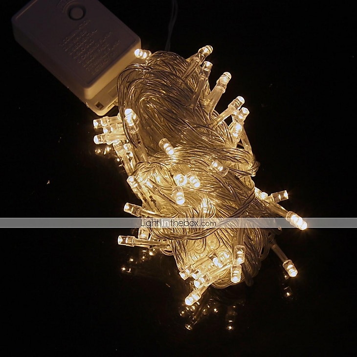ZDM® 10m أضواء سلسلة 100 المصابيح تراجع LED 1PC أبيض دافئ أبيض كول ضد الماء ديكور عيد الميلاد الديكور الزفاف 220-240 V / IP65 2025 - $21.99 –P2