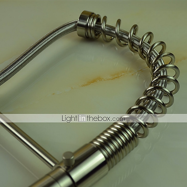 Rubinetto da cucina, doccetta estraibile montata sul ponte in ottone cromato Rubinetti da cucina contemporanei con interruttore caldo e freddo del 2025 a $145.99 –P4