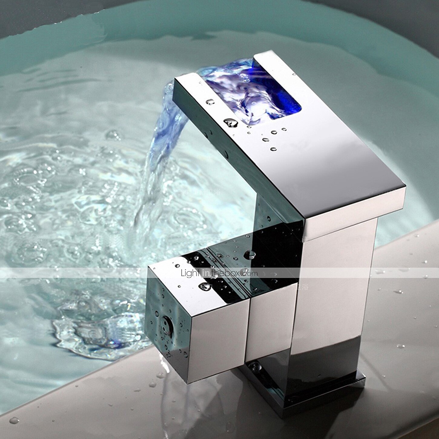 Nykyaikainen Integroitu Vesiputous with  Keraaminen venttiili Yksi reikä Yksi kahva yksi reikä for  Kromi , Kylpyhuone Sink hana 2026 - $200.99 –P6