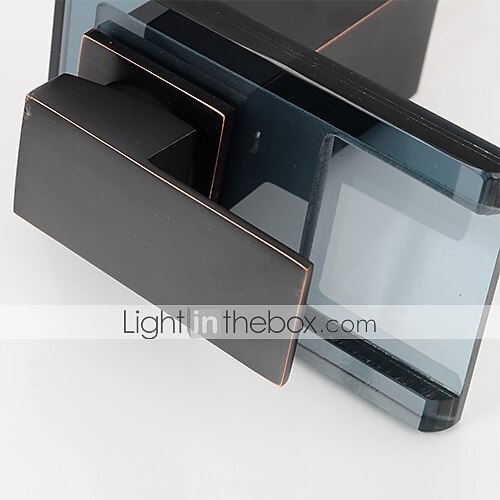 mitigeur de salle de bain bronze huilé avec cascade led 3 couleurs robinet de lavabo en laiton noir réglable à l'eau froide et chaude de 2025 ? $113.99 –P5