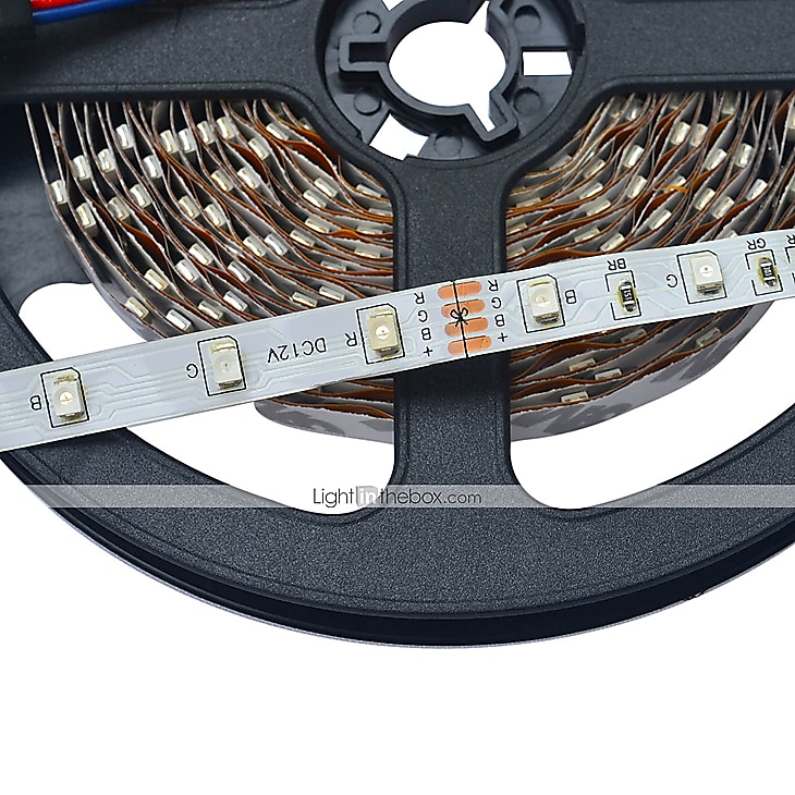 Bande lumineuse LED flexible RVB 5 m Tiktok Lights 300 LED 2835 8 mm IR 44 touches Télécommande connectable auto-adhésive changement de couleur de 2025 ? $16.49 –P1