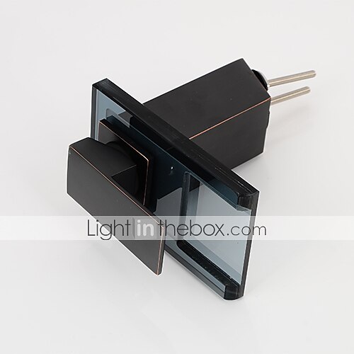 mitigeur de salle de bain bronze huilé avec cascade led 3 couleurs robinet de lavabo en laiton noir réglable à l'eau froide et chaude de 2025 ? $113.99 –P4