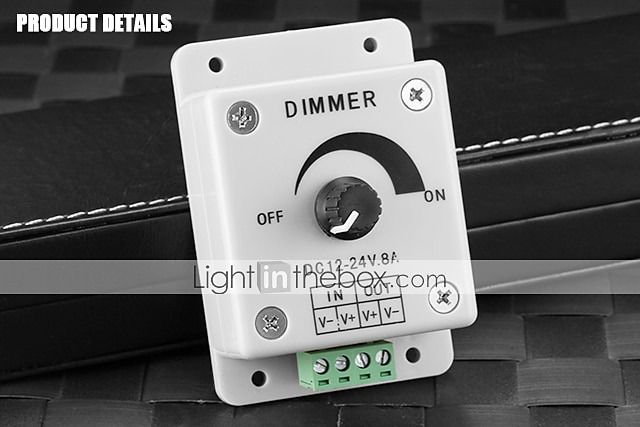 diy dc12-24v 8a pwm handmatige knop dimmer controller 0% -100% pwm dimregeling led licht helderheid schakelaar voor 5050 3528 2835 enkele kleur led strips lint lichten tape lichten of andere led 2025 - $8.49 –P2
