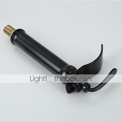 Waschbecken Wasserhahn - Wasserfall ölgeriebene Bronze Centerset Einhand-Einloch-Badarmaturen / Messing 2025 - $129.99 –P5