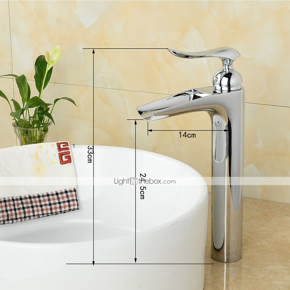 Bathroom Sink Faucet - Waterfall Chrome Centerset Single Handle One HoleBath Taps 2025 - $129.99 –P1