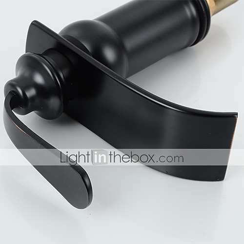 grifo para lavabo de baño - cascada bronce aceitado generalizado monomando grifos de baño de un orificio / art deco / retro / sí / acero inoxidable / latón 2025 - $121.99 –P4