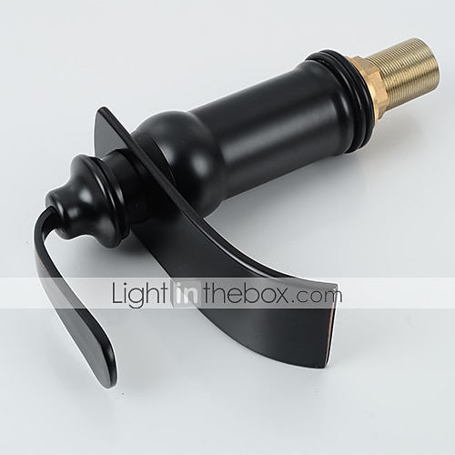 grifo para lavabo de baño - cascada bronce aceitado generalizado monomando grifos de baño de un orificio / art deco / retro / sí / acero inoxidable / latón 2025 - $121.99 –P3
