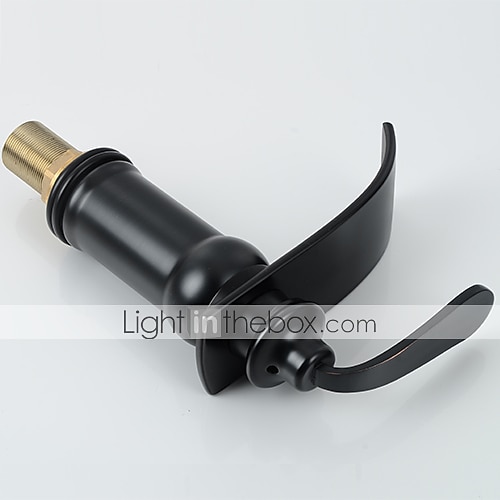 grifo para lavabo de baño - cascada bronce aceitado generalizado monomando grifos de baño de un orificio / art deco / retro / sí / acero inoxidable / latón 2025 - $121.99 –P2