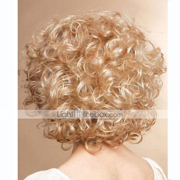 roaring 20s pruik synthetische pruik krullend krullend pruik kort blond synthetisch haar vrouwen blond 2025 - $31.99 –P2