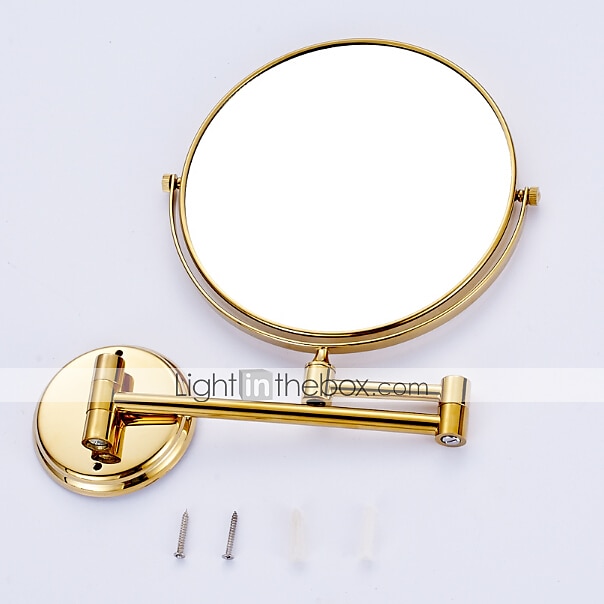 bad kosmetikkspeil neoklassisk messing veggmontert gull dusjtilbehør 1 stk 2025 - $103.99 –P1