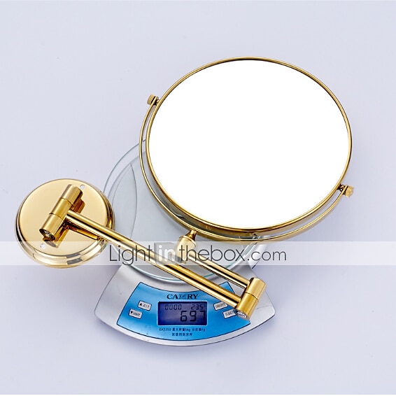 badkamer make-up spiegel neoklassieke messing wandmontage golden shower accessoire 1 st 2025 - $103.99 –P1