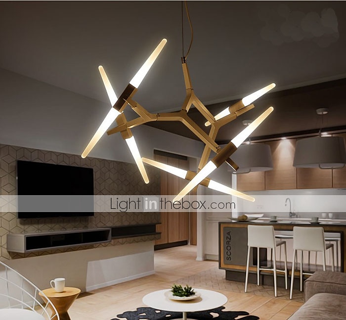 10-Light 100 cm Люстры и лампы Металл Стекло Спутник Электропокрытие 110-120Вольт 220-240Вольт 2025 - $768.99 –P3