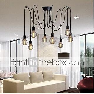 8 lumières 120CM Style de bougie Lustre Métal Finitions Peintes 110-120V 220-240V de 2026 ? $100.99 –P3