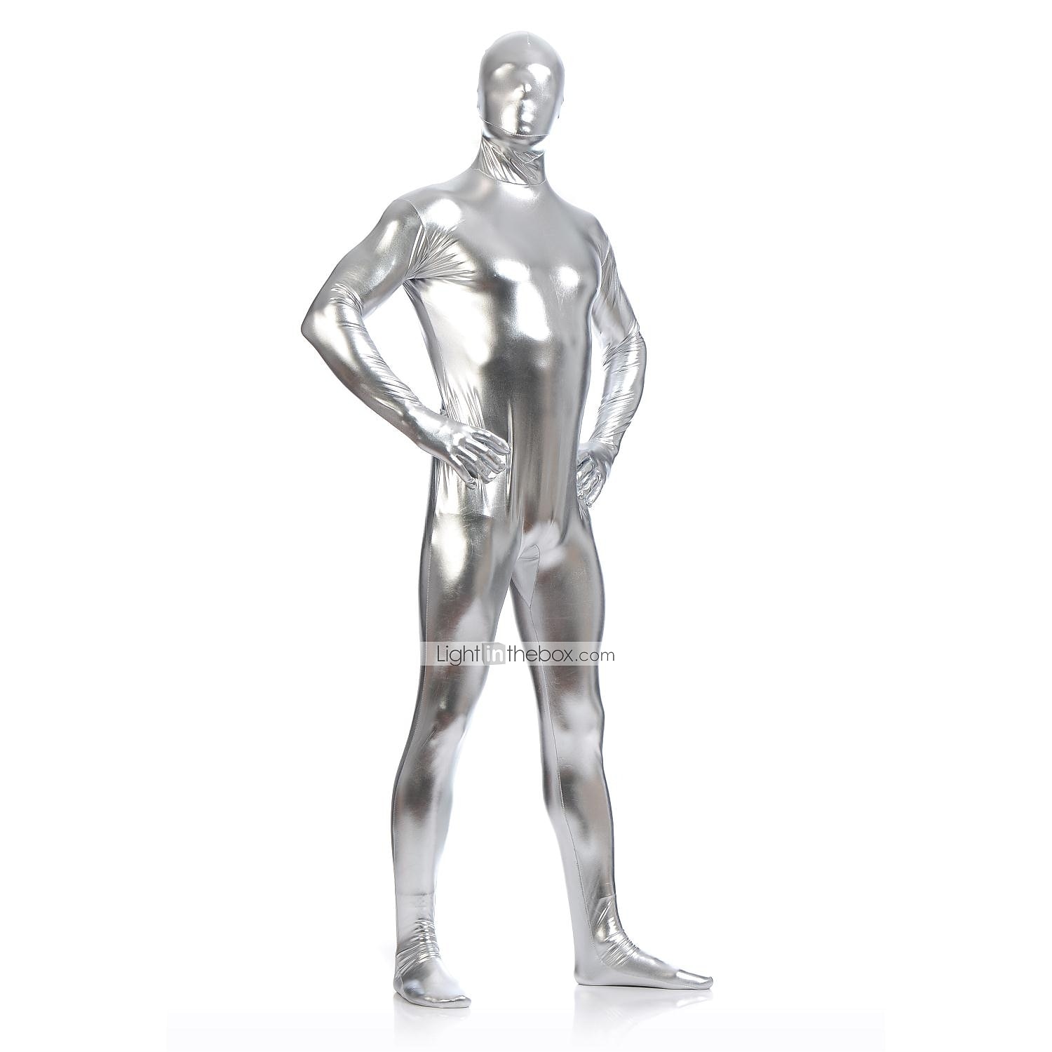 Shiny Zentai Suits Cosplay Costume Catsuit Carnival Costume Full Body Suit Men's Women's Sex Sexy Costume Solid Colored Spandex Latex Costume for Halloween Adults' 2025 - $37.99 –P2