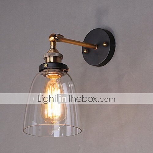25,5 cm led nástěnné světlo s jednoduchým designem rustikální / nástěnné nástěnné lampy kovové retro industriální nástěnné svítidla vstupní a mudroom skleněné světlo vintage průmyslové 110-120v 2025 - $60.99 –P5