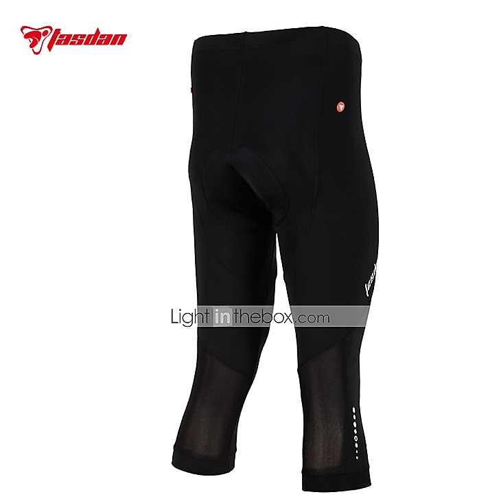TASDAN Herr 3/4 cykeltights Cykel 3/4 Strumpbyxor Byxor Slapp form Vägcykling sporter 3D Tablett Andningsfunktion Snabb tork Reflexremsa Svart Silikon Kläder Cykelkläder / Hög Elasisitet 2025 - $27.99 –P2