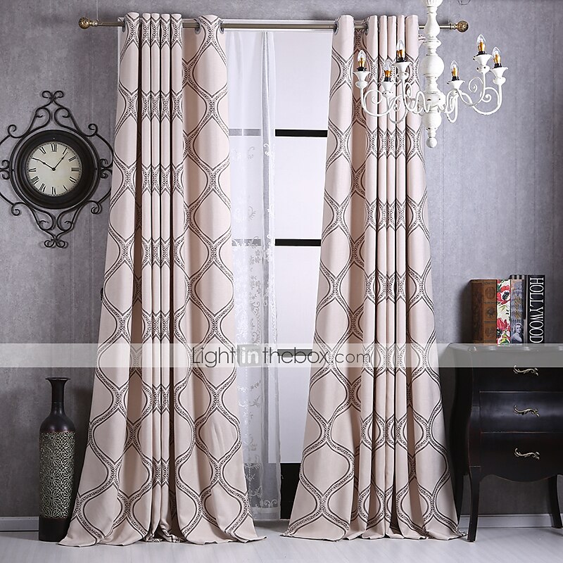 skräddarsydda blackout mörkgardiner gardiner två paneler / jacquard / barnrum 2025 - $98.99 –P1