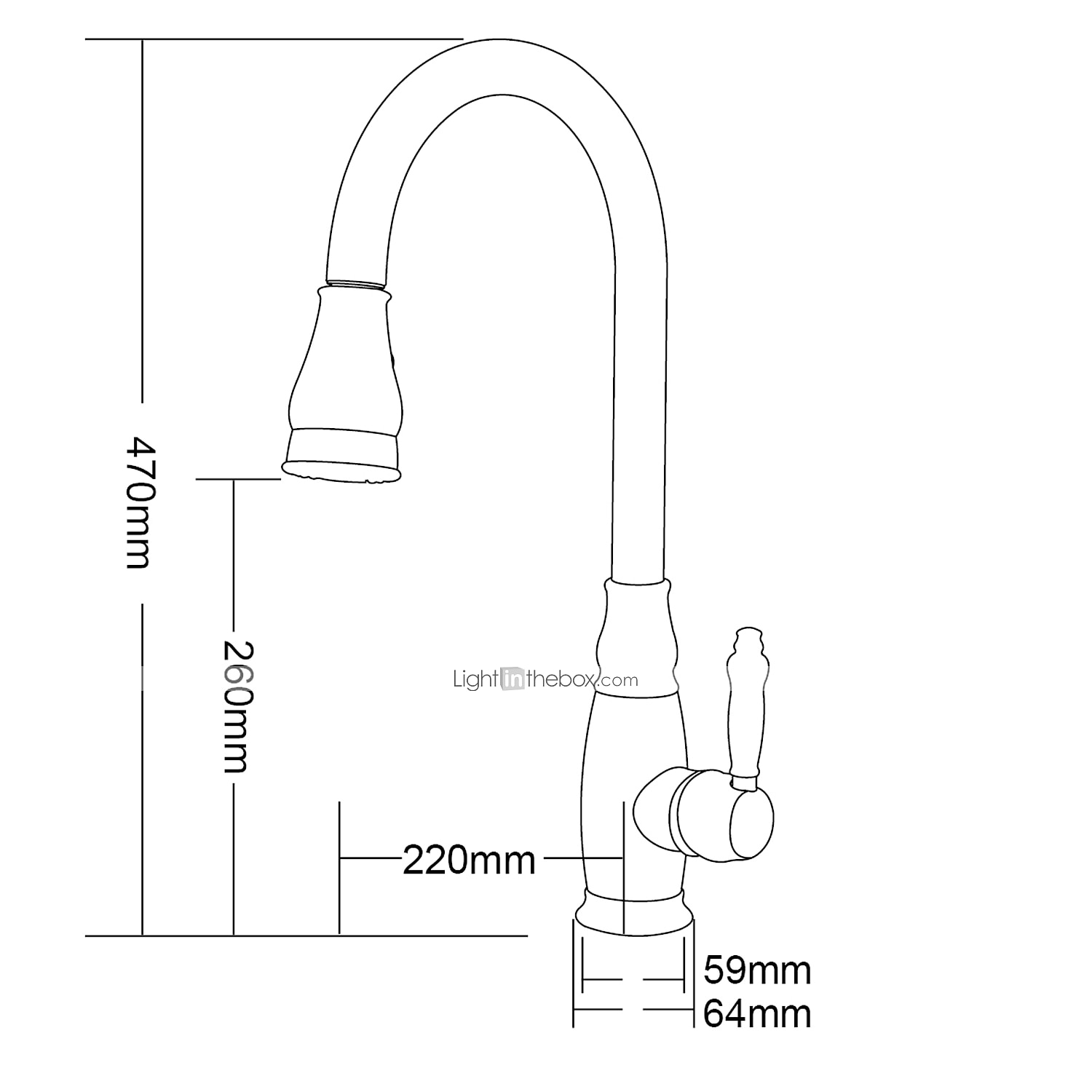 aanrecht mengkraan met uittrekbare sproeier, high arc messing zilver/koffie enkele handgreep eengats olie-gewreven brons neerklapbare hoge keukenkranen met warm- en koudwaterslang 2026 - $275.29 –P1