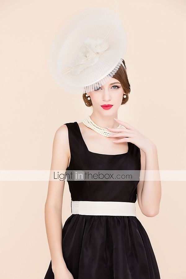 Femme Lin Soie Casque-Mariage Occasion spéciale Décontracté Coiffure Chapeau 1 Pièce de 2025 ? $89.99 –P1