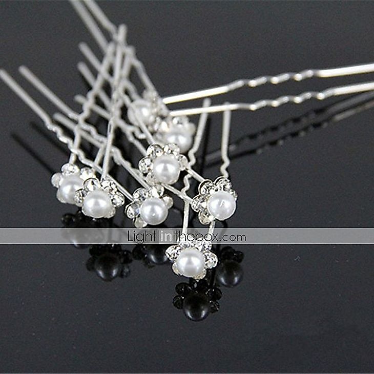 Decoraciones/alfileres/pasadores accesorios para el cabello pedrería/aleación pelucas accesorios mujeres 6 uds 1-5cm fiesta joyería clásica lindo hecho a mano 2026 - $9.49 –P1