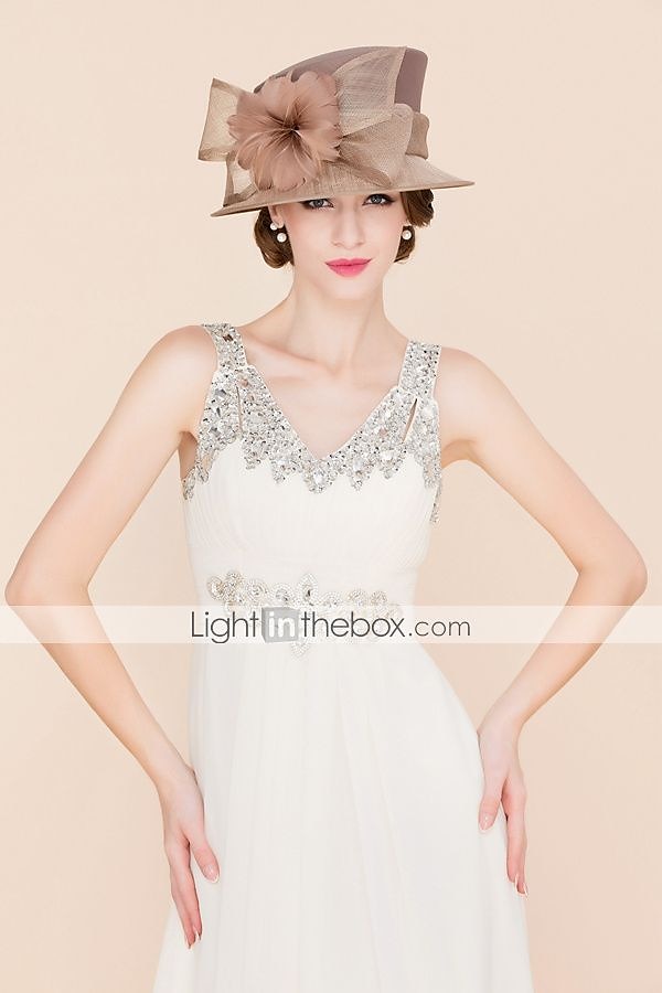 Vintage styl elegantní a luxusní organza klobouky s mašlí  peřím  kožešinou  květinou 1 ks Kentucky  dostihy  dámský den pokrývka hlavy abyste udělali dojem závodní den 2025 - $59.99 –P6