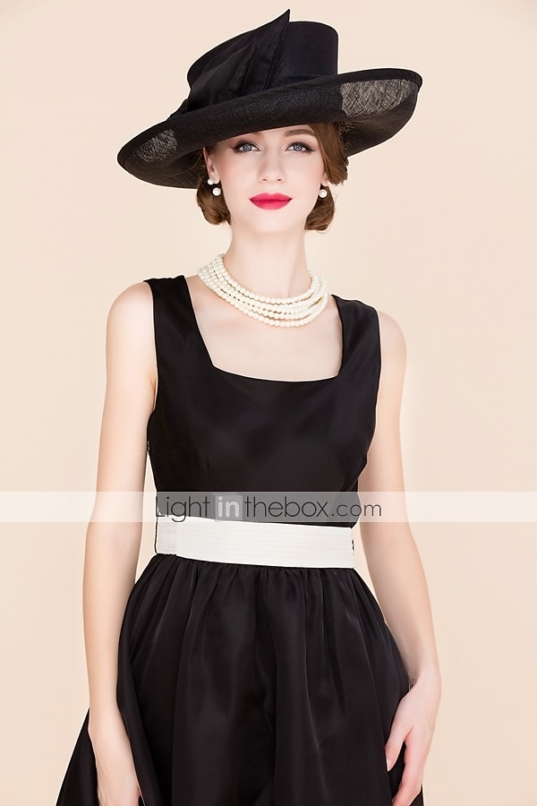 Fascinatorer Hattar Sinamay Bowler  Klok Hatt Bröllop Avslappnad Hästkapplöpning Damens Dag Melbourne Cup Vintage Elegant Med Slips Huvudbonad Huvudbeklädnad klä dig för att imponera Racedag Klänning 2026 - $104.99 –P2