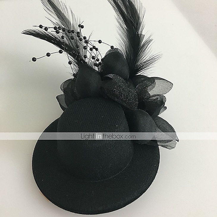 Tüll-/Feder-Fascinators Kentucky Derby-Hut mit 1 Stück Kopfschmuck für Hochzeit/besondere Anlässe/Teeparty 2025 - $7.99 –P2