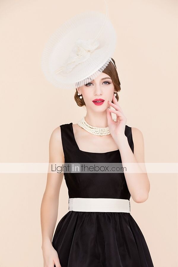 Femme Lin Soie Casque-Mariage Occasion spéciale Décontracté Coiffure Chapeau 1 Pièce de 2025 ? $89.99 –P2