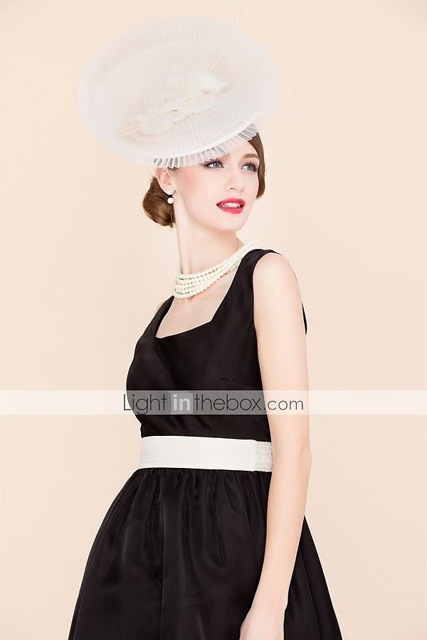 Femme Lin Soie Casque-Mariage Occasion spéciale Décontracté Coiffure Chapeau 1 Pièce de 2025 ? $89.99 –P4