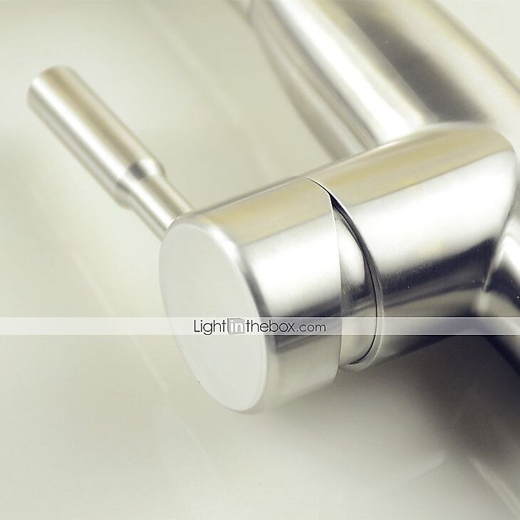 Robinet de cuisine à une poignée, un trou en nickel brossé rétractable/rétractable récipient rotatif en acier inoxydable robinets de cuisine contemporains avec eau froide et chaude de 2025 ? $129.99 –P2