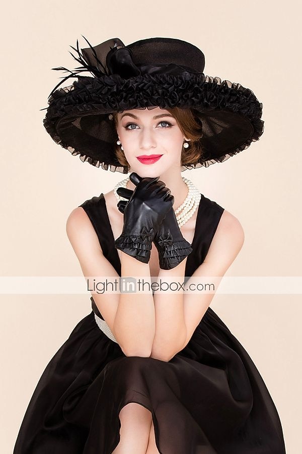 feather organza fascinators hats headpiece classical feminine style de 2026 por $74.99 –P5