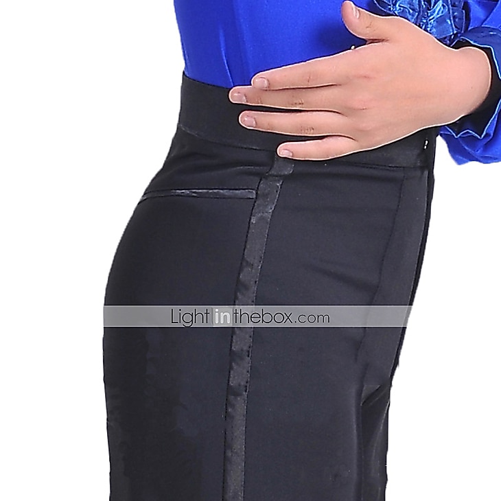 Baile Latino Pantalones Volantes Chico Entrenamiento Rendimiento Ropa de Deporte Sin Mangas Cintura Media Licra / Danza Latina 2026 - $42.99 –P2
