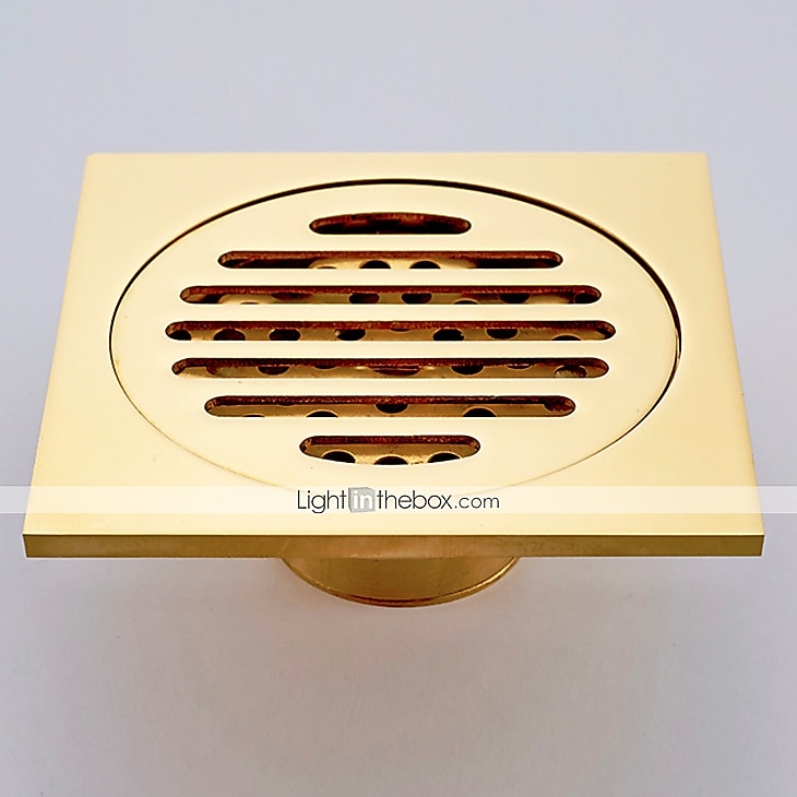 Square Shower Floor Drain Brass Removable Multipurpose Invisible Look Brass and Zinc Alloy Drain 1 pc 2025 - $43.99 –P1