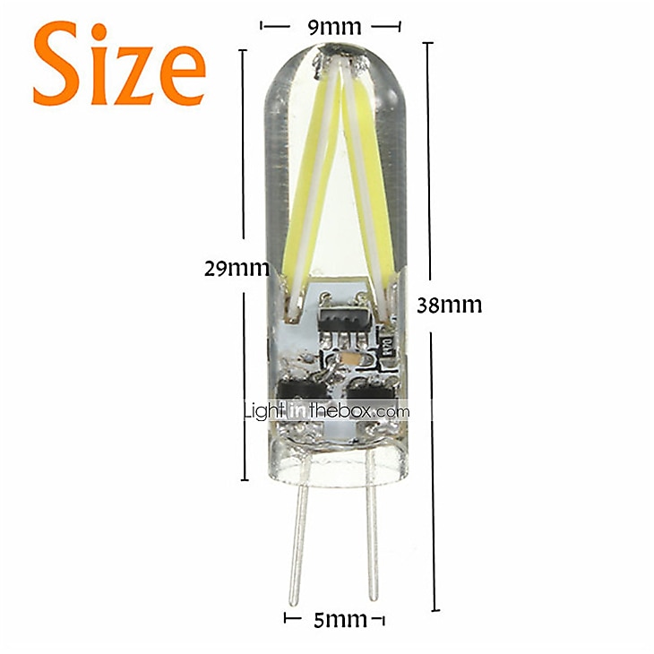 5 stuks 1.5 W 2-pins LED-lampen 150 lm G4 T 2 LED-kralen COB Decoratief Warm wit Koel wit / RoHs / CE 2025 - $13.99 –P1