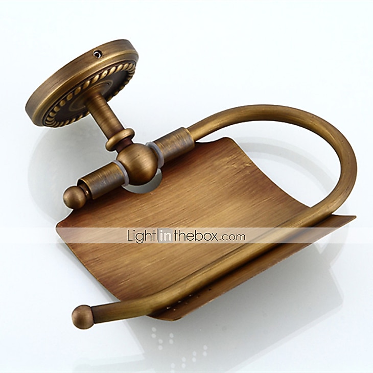 il set di accessori per il bagno include porta carta igienica e porta accappatoio in ottone antico montato a parete 2 pz del 2025 a $79.99 –P4
