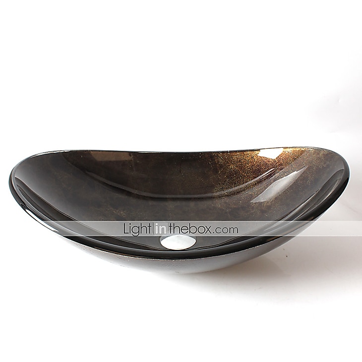 anillo de montaje lavabo rectangular de vidrio templado antiguo lavabo 2025 - $372.59 –P5