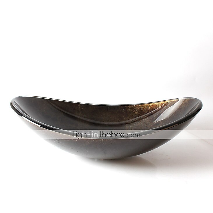 anillo de montaje lavabo rectangular de vidrio templado antiguo lavabo 2025 - $372.59 –P4