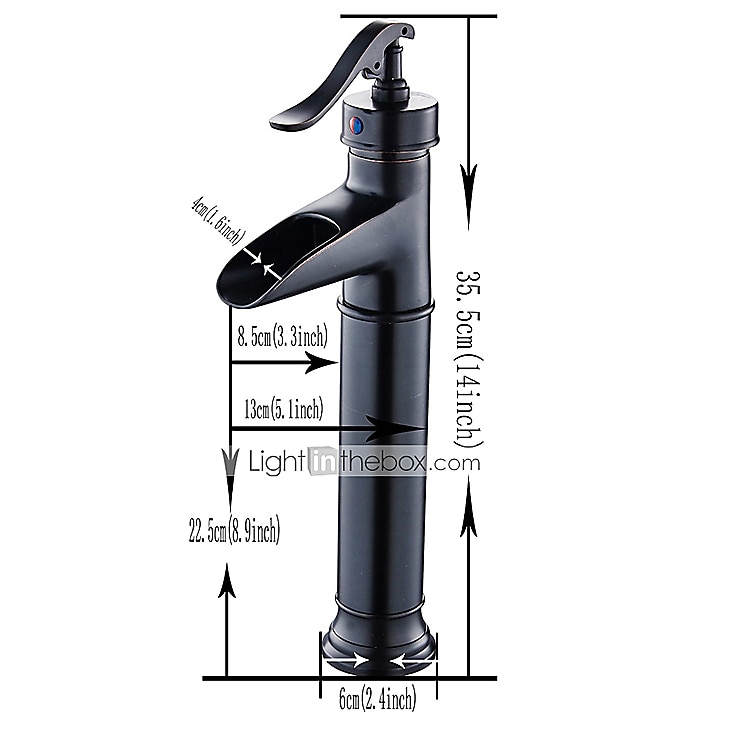 Bathroom Sink Faucet - Thermostatic / Widespread Oil-rubbed Bronze Vessel Single Handle One HoleBath Taps 2025 - $129.99 –P1