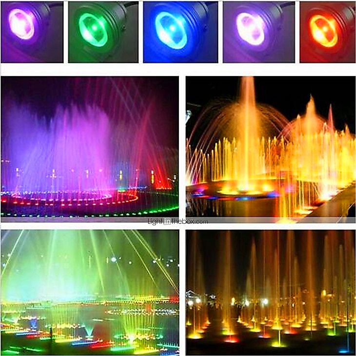 Pond Fountain Light RGB LED Underwater Pool Spotlight with Remote Control 10W Color Changing LED Dimmable 12V for Pool Lighting 2025 - $27.99 –P5
