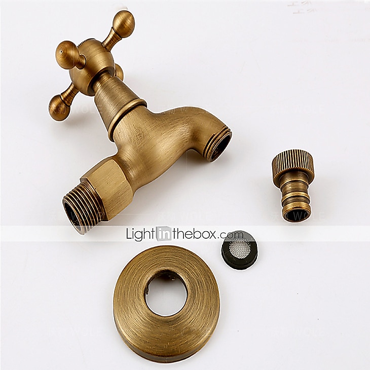 robinet de machine à laver, robinet d'extérieur, ensemble central à un trou de style rétro à poignée unique, robinets en laiton antique de qualité supérieure de 2025 ? $29.99 –P3
