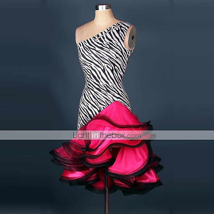 Latin Dance Dress Ruffles Split Joint Women's Performance Practise Sleeveless Spandex Organza 2026 - $85.99 –P4