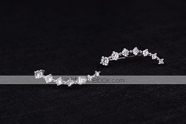Boucles d'oreille Clou Boucles d'oreilles Clips For Femme Cristal Diamant synthétique Mariage Soirée Casual Argent sterling Manchette Forme de Feuille Cœur Fleur Doré Argent / du quotidien de 2025 ? $7.99 –P3