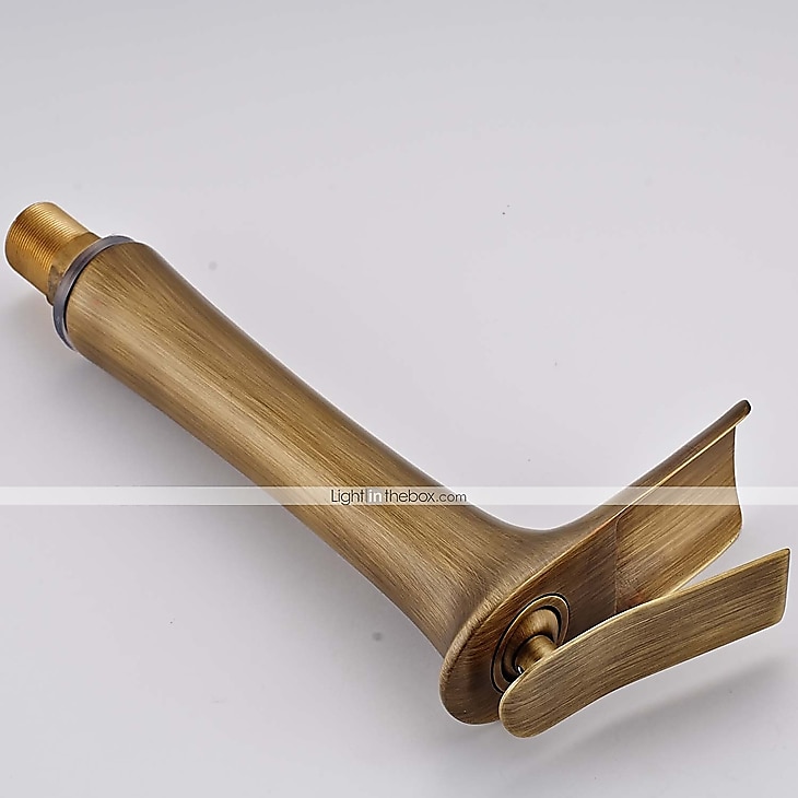 Bathroom Sink Faucet,Brass Waterfall Centerset Single Handle One Hole Bath Taps 2025 - $121.99 –P8