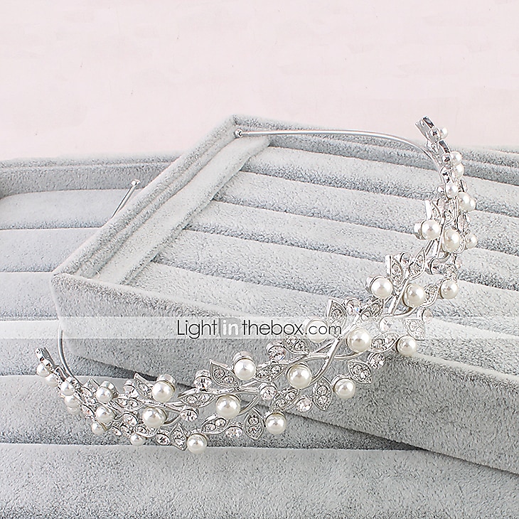 Strass kroon tiara's / Hoofdkleding met Bloemen 1 stuk Bruiloft / Speciale gelegenheden  / Valentijnsdag Helm 2025 - $9.99 –P1