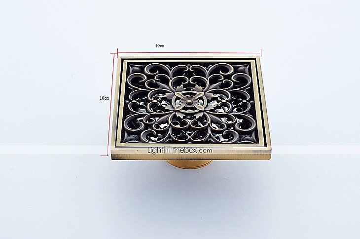 Faucet Accessory,Superior Quality Floor Drain Antique Brass Carving 10*10cm 2025 - $30.99 –P1