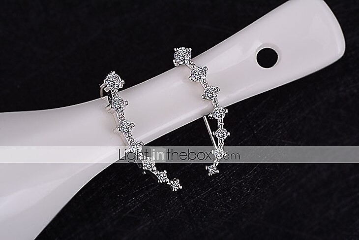 Boucles d'oreille Clou Boucles d'oreilles Clips For Femme Cristal Diamant synthétique Mariage Soirée Casual Argent sterling Manchette Forme de Feuille Cœur Fleur Doré Argent / du quotidien de 2025 ? $7.99 –P9