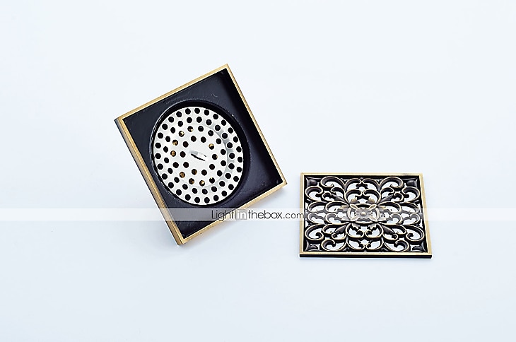Faucet Accessory,Superior Quality Floor Drain Antique Brass Carving 10*10cm 2025 - $30.99 –P2